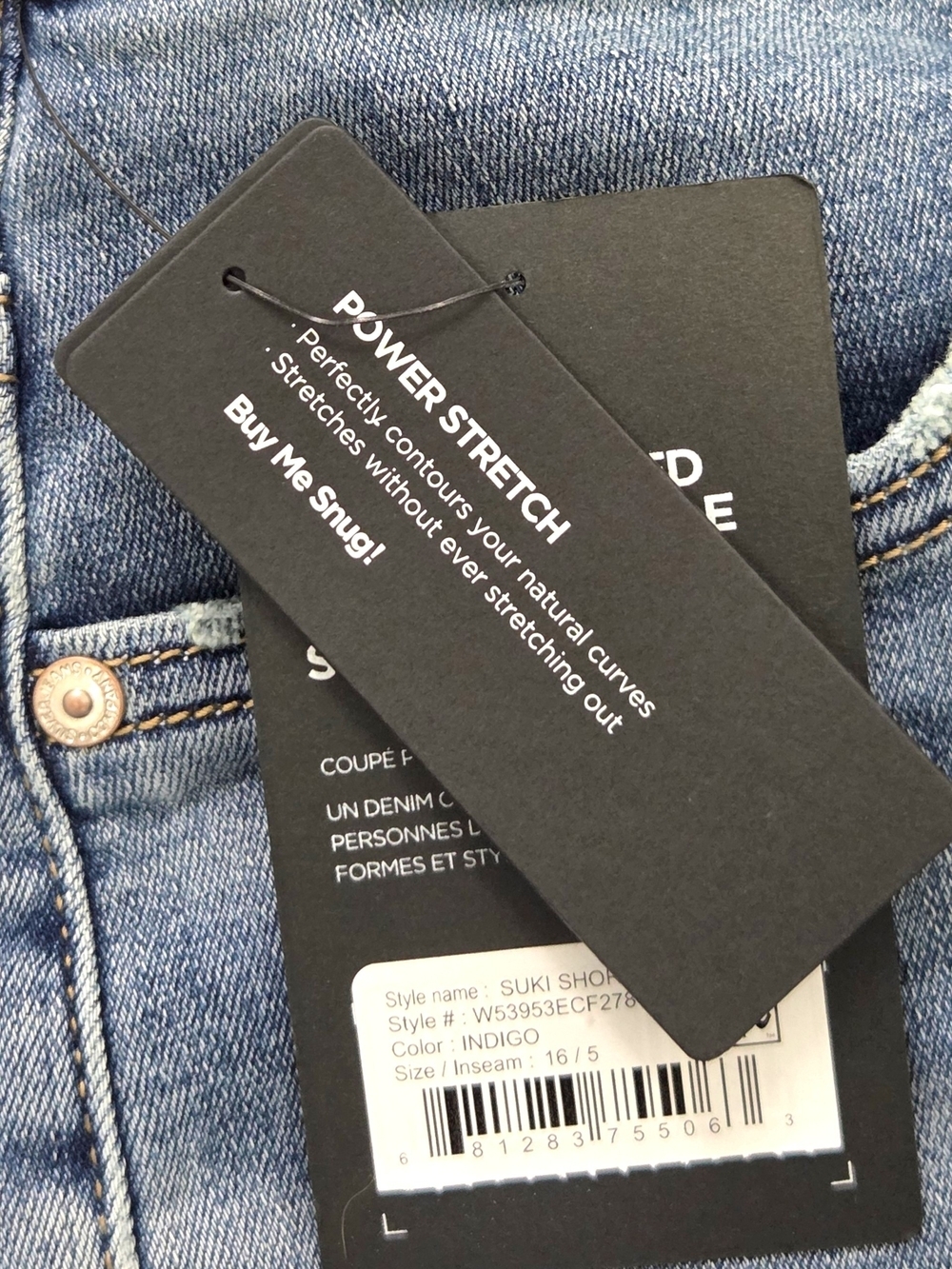 NWT Silver Jeans Co Suki Curvy Mid Rise Denim Shorts Indigo Blue Size 16W - Picture 10 of 14